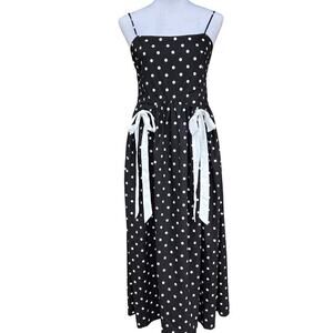 NWT Klesis Retro Style Polka Swing Dress Maxi Dress Sundress Sz M